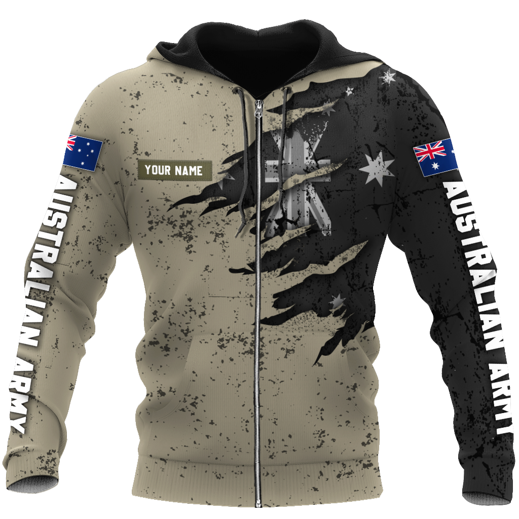 Custom name Australian Army Camo 3D Design Print Shirts