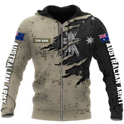 Custom name Australian Army Camo 3D Design Print Shirts