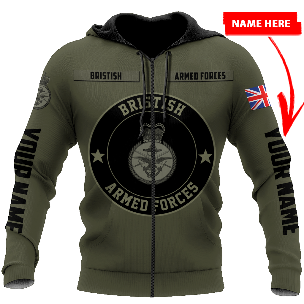 Personalized Name XT 3D Printed Bristish Veteran Shirts PD02042102