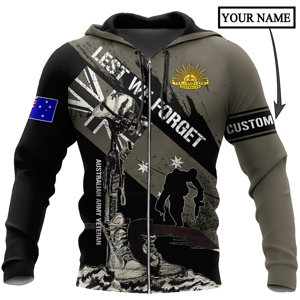 Personalized Australian Veteran 3D Printed Unisex Shirts TN