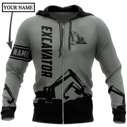 Personalized Excavator 3D All Over Printed Unisex Shirts For Men And Women