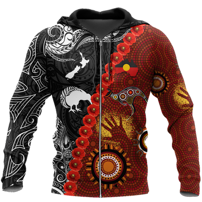 New Zealand Maori And Australia Aboriginal We Are Family 3D Printed Unisex Shirts TN