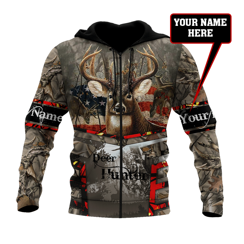 Deer Hunting Personalized Name 3D All Over Printed Shirts AM19052102