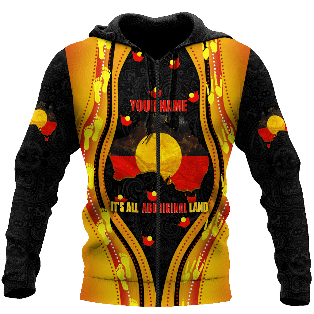 Custom name Proud to be Aboriginal Golden style 3d printed shirts