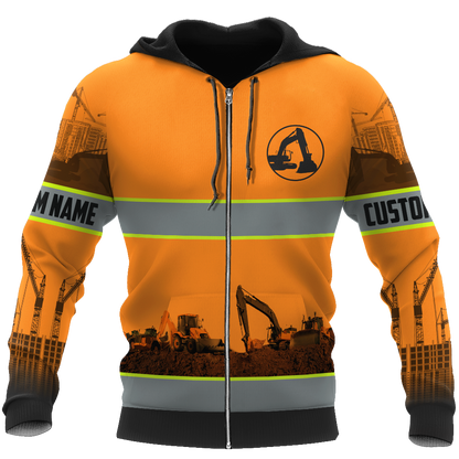 Personalized Excavator 3D All Over Printed Unisex Shirts