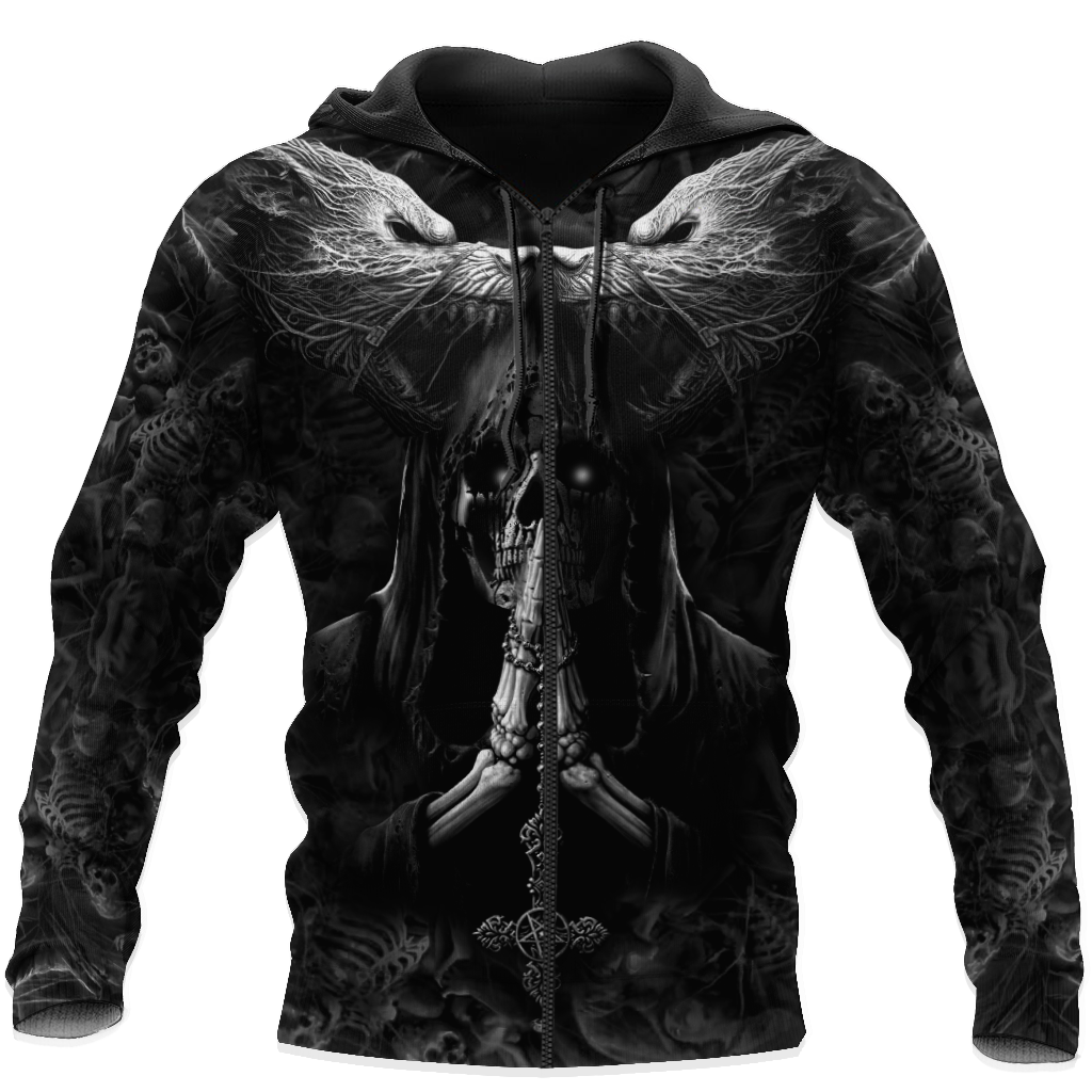 Skull 3D All Over Printed Unisex Shirts Wolf Skull