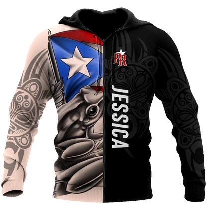 Customize Name Common Coquí Puerto Rico Hoodie For Men And Women MH23022104