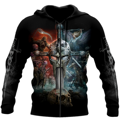 Warrior Skull Hoodie For Men And Women MH27022104