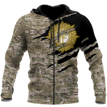 Irish Army 3D Hoodie Shirt For Men And Women