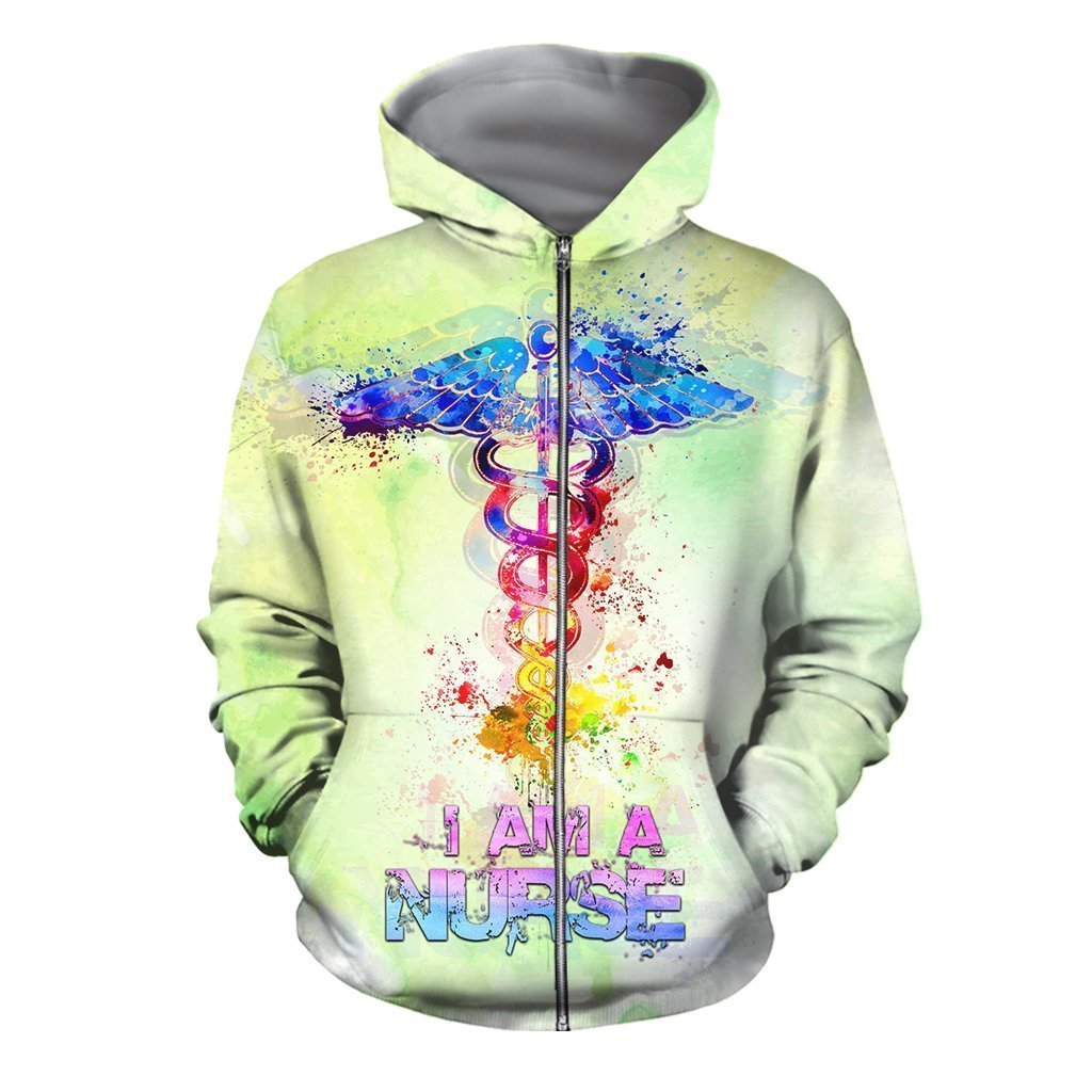 3D All Over Printed Nurse Tops-Apparel-HP Arts-Zip-S-Vibe Cosy™