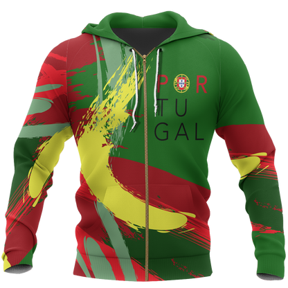 Portugal Athletic Spirit Pullover Hoodie NVD1030-Apparel-Dung Van-Zipped Hoodie-S-Vibe Cosy™