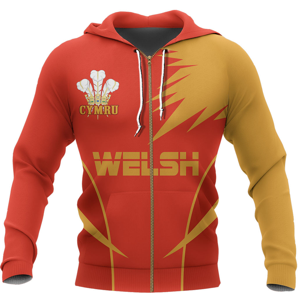 Wales Active Special Hoodie PL-Apparel-PL8386-Zipped Hoodie-S-Vibe Cosy™