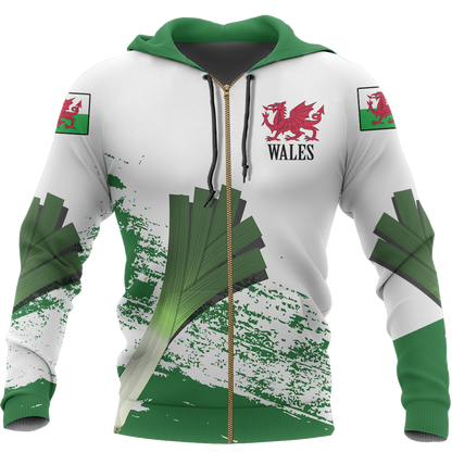 Wales Leek Hoodie Special Version NVD1065-Apparel-Dung Van-Zipped Hoodie-S-Vibe Cosy™
