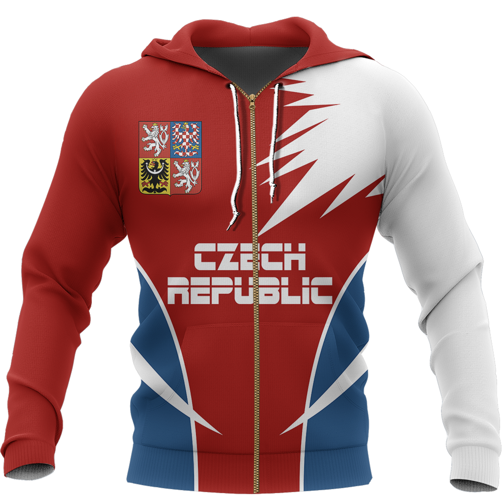 Czech Republic Active Special Hoodie NVD1166-Apparel-Dung Van-Zipped Hoodie-S-Vibe Cosy™