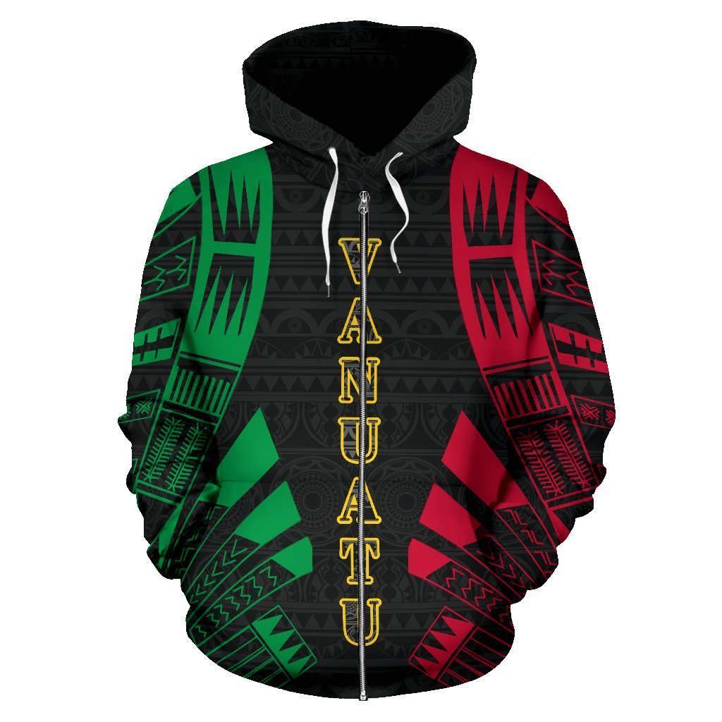 Vanuatu All Over Hoodie - Tattoo Style NVD1192-Apparel-Dung Van-Zip Hoodie-S-Vibe Cosy™