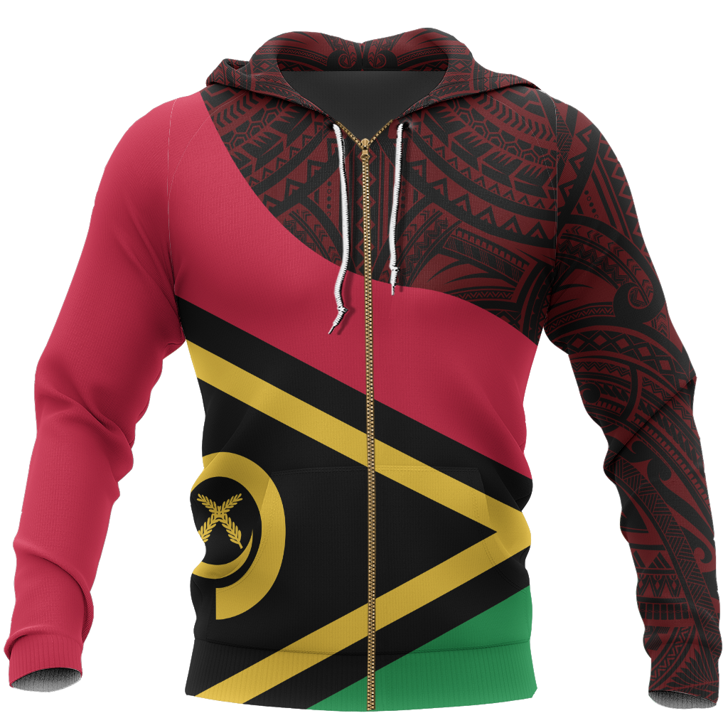 Vanuatu Flag Curve Concept Pullover Hoodie NVD1199-Apparel-Dung Van-Zip Hoodie-S-Vibe Cosy™