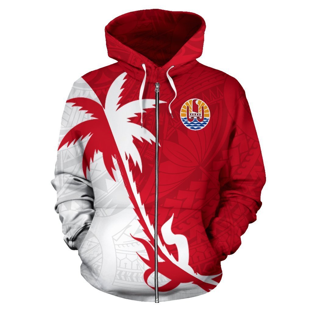 Tahiti Polynesian Coconut Tree Hoodie NVD1213-Apparel-Dung Van-Zipped Hoodie-S-Vibe Cosy™
