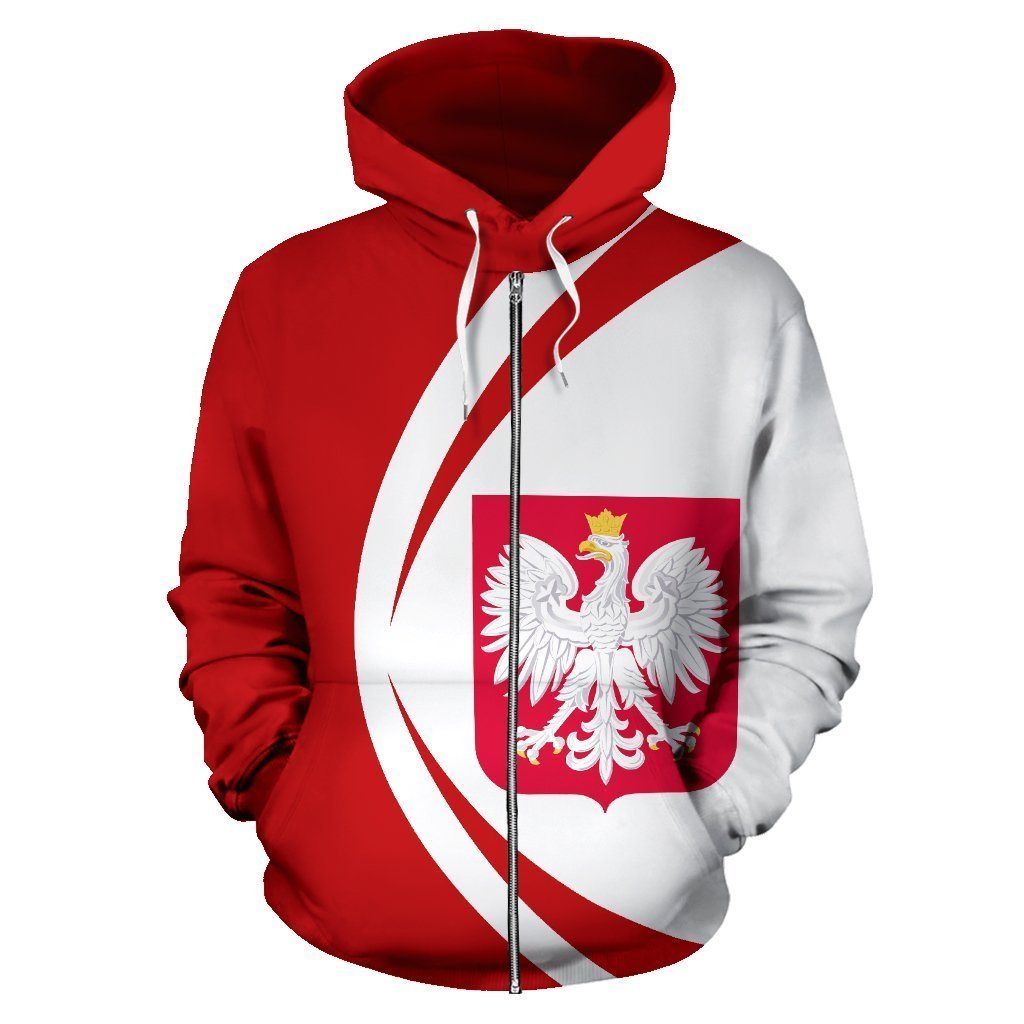 Poland Coat Of Arms Hoodie NVD1243 !-Apparel-Dung Van-Zipped Hoodie-S-Vibe Cosy™