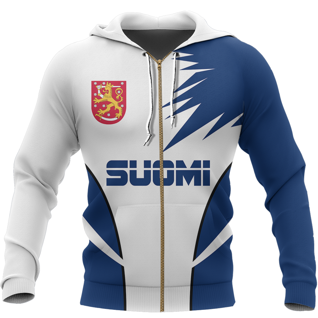 Suomi Finland Active Special Hoodie NVD1259-Apparel-Dung Van-Zipped Hoodie-S-Vibe Cosy™