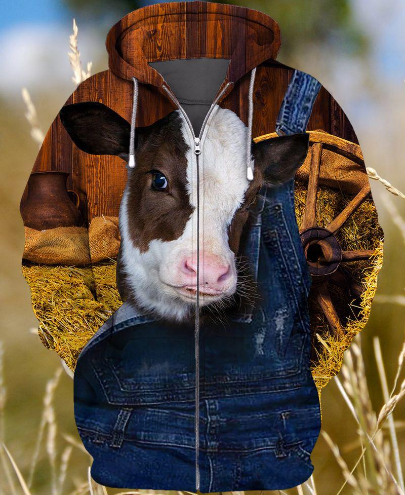 Premium Farmer Cow 3D All Over Printed Unisex Shirts