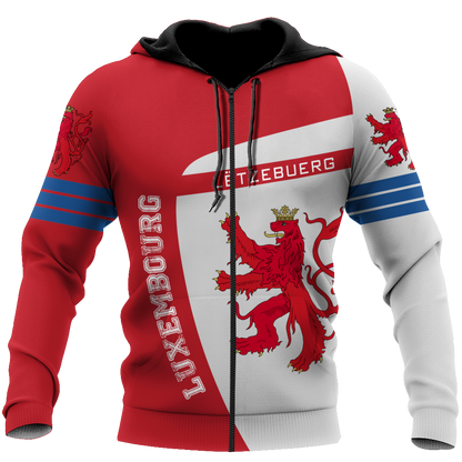 Luxembourg 3D All Over Printed Shirts For Men And Women