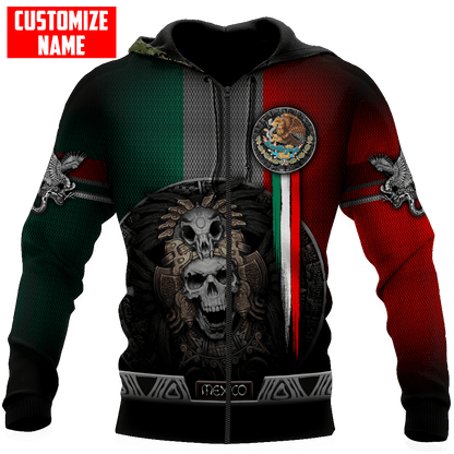 Customized Name Aztec Mexican 3D All Over Printed Unisex Shirts