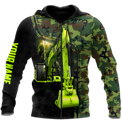 Customized Name Excavator 3D All Over Printed Unisex Shirt