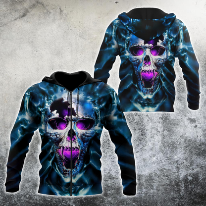 Purple Screaming Skull Hoodie For Men And Women MH23012104