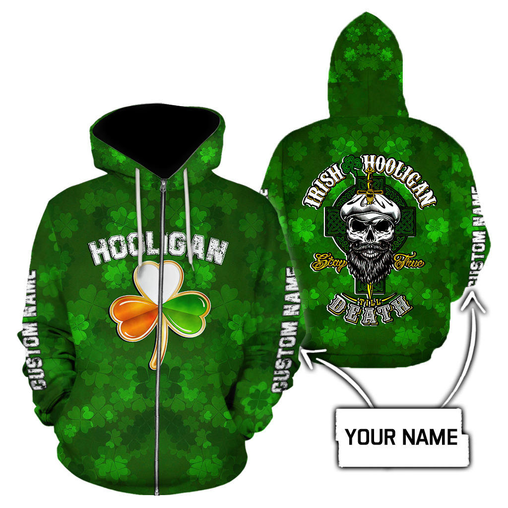 3D All Over Printed  Irish   St Patrick Day Unisex Shirts Custom Name XT