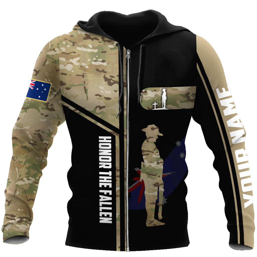 Custom name Australia Army Camo 3D Design print shirts ver.1