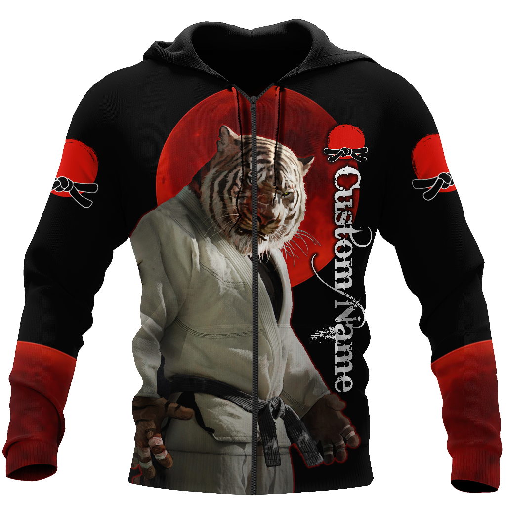 Customize Name Martial Tiger Art Hoodie For Men And Women DA03042104