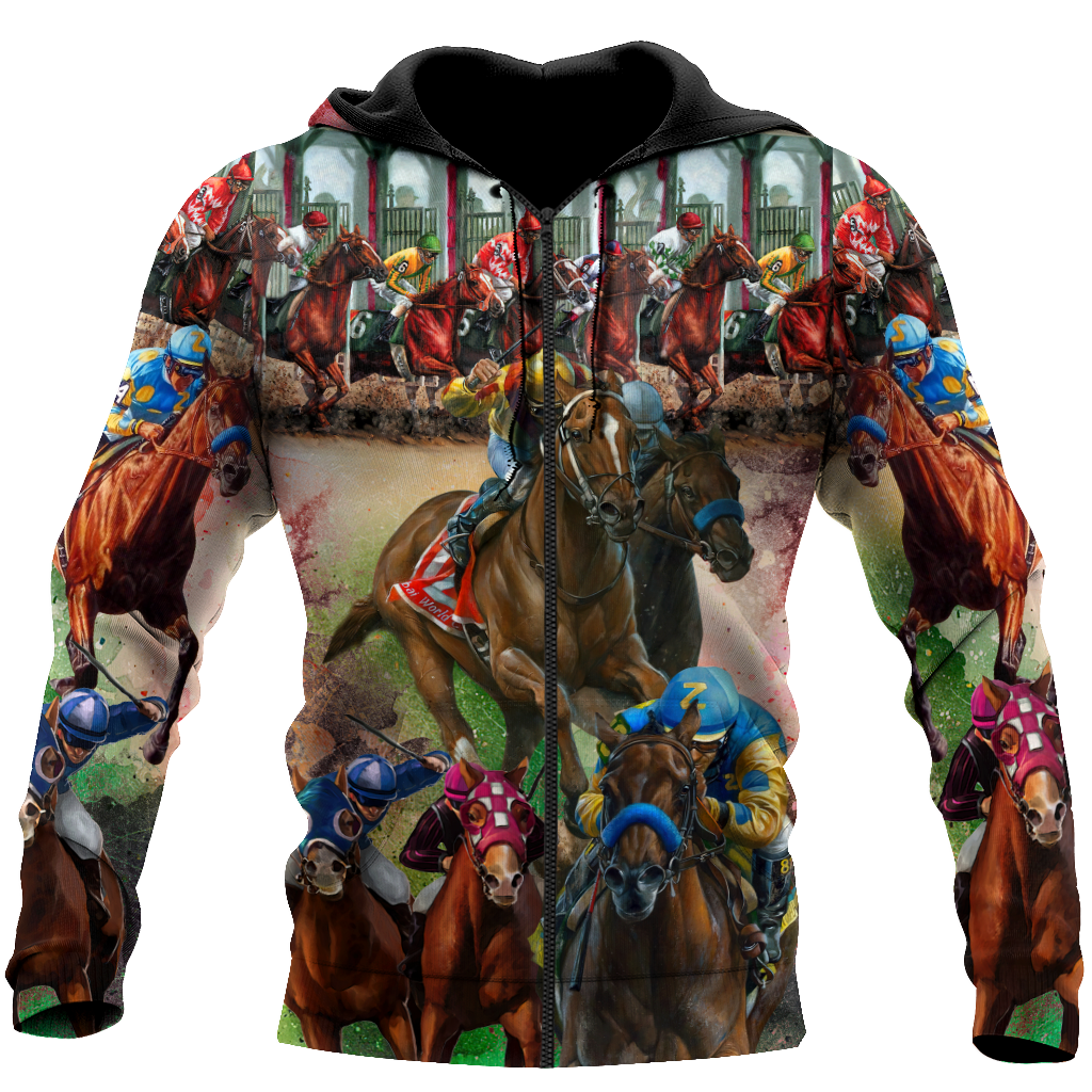 Racing Horse 3D All Over Printed Unisex Shirts