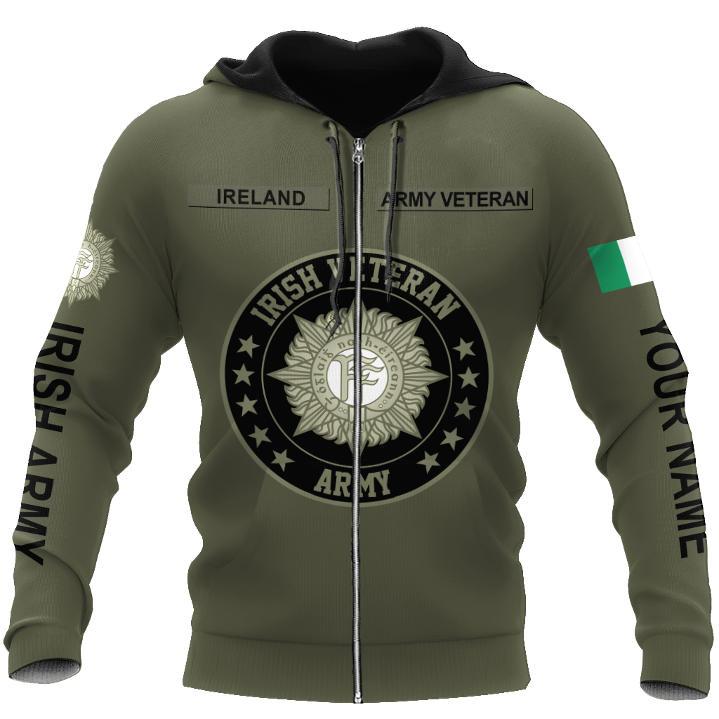 Irish Army 3D Hoodie Shirt For Men And Women