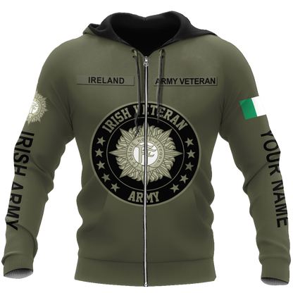 Irish Army 3D Hoodie Shirt For Men And Women