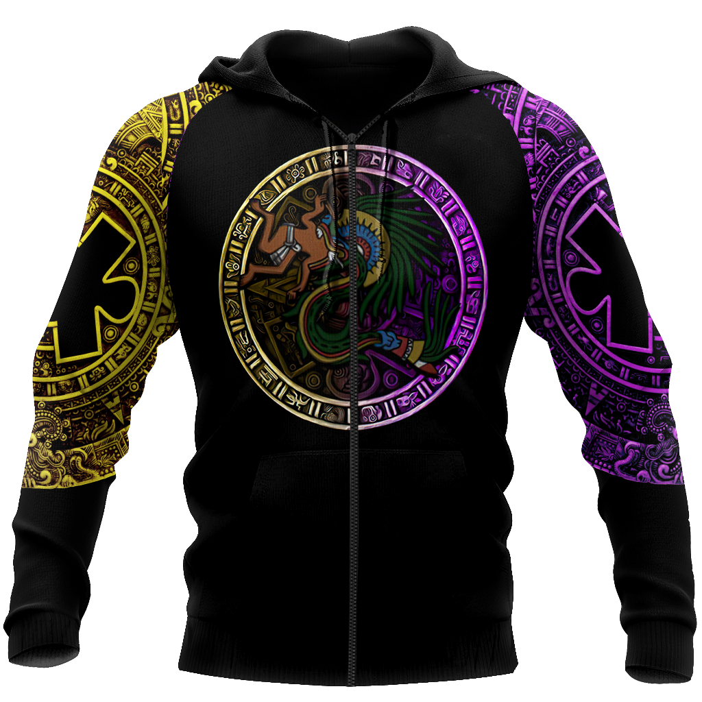 Gods of Mesoamerica - Quetzalcoatl Aztec Mexican 3D All Over Printed Unisex Shirts