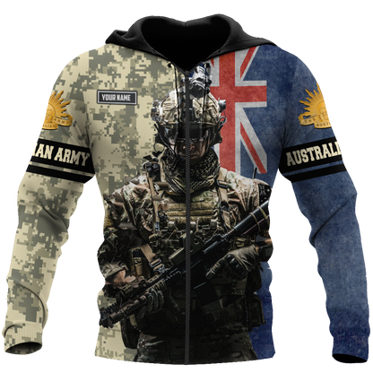 Personalized Name - The Australian Army 3D All Over Printed Shirts DQB17032103