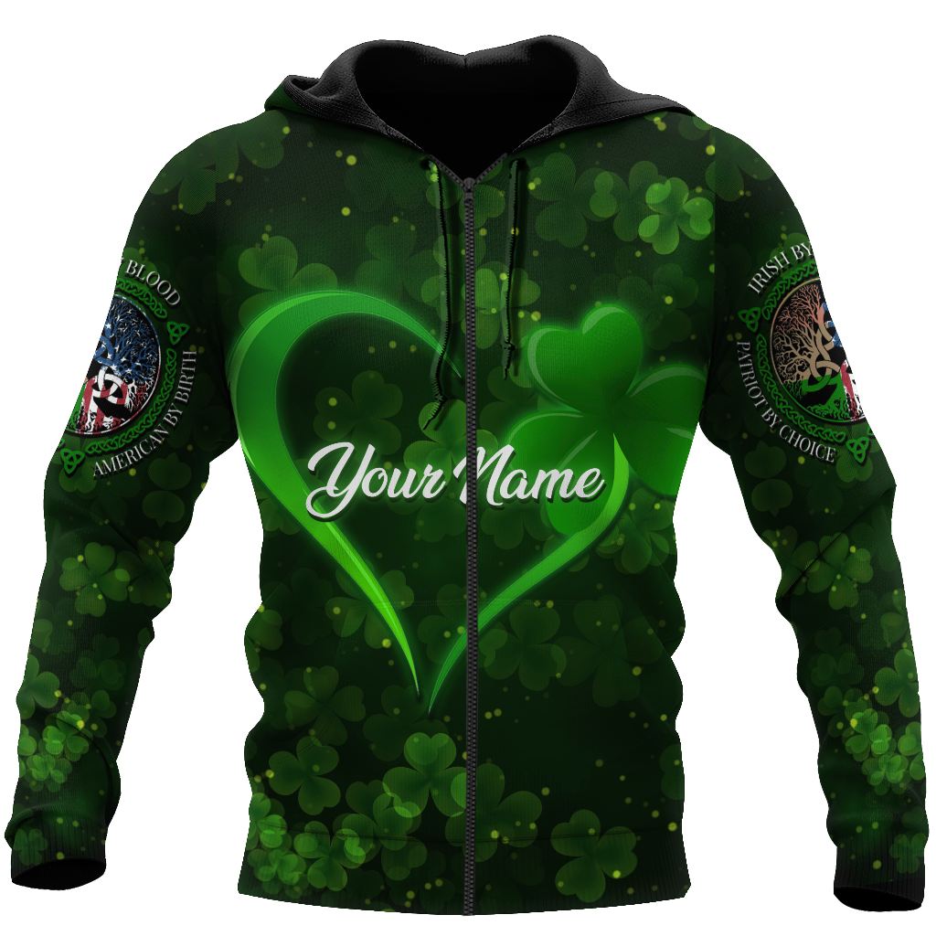 Irish By Blood American By Birth 3D All Over Printed Shirts