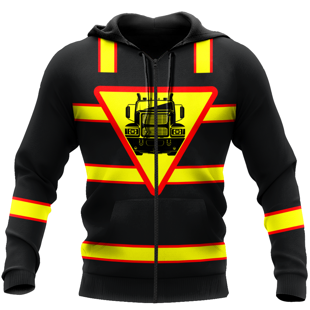 Premium Customized Name 3D All Over Printed Unisex Shirt For Trucker