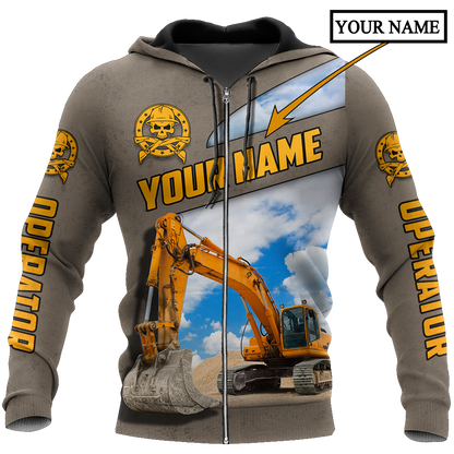 Premium Personalized 3D Printed Excavator Operator Shirts MEI