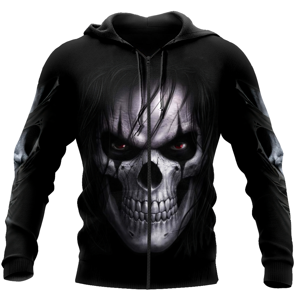 Skull In The Night Moon Hoodie For Men And Women NTN04032101