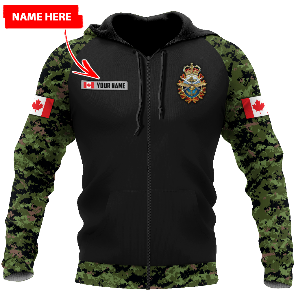 Personalized Name XT Canadian Armed Forces Pullover 3D All Over Printed Shirts PD15032102
