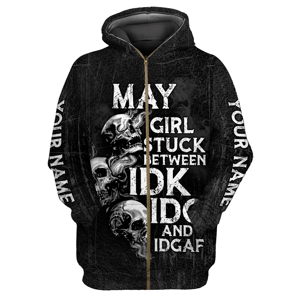 Customize Name May Girl Skull Hoodie For Men And Women TNA26042101