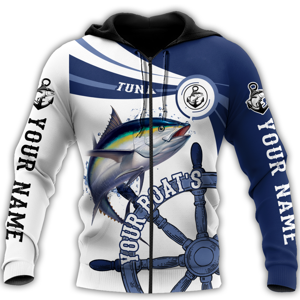 Custom name Tuna fishing boat team Catch and Release 3D Design print shirts