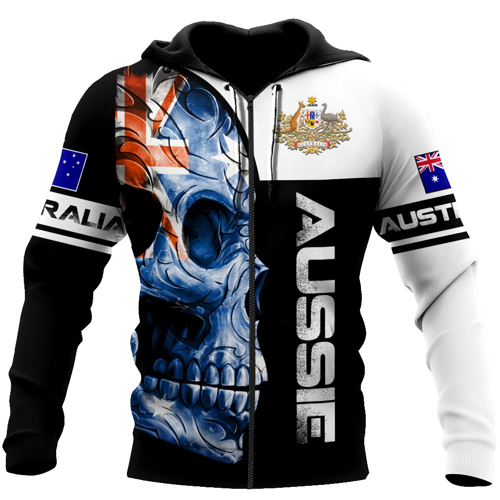 Premium Australian Army Skull 3D Printed Unisex Shirts TN