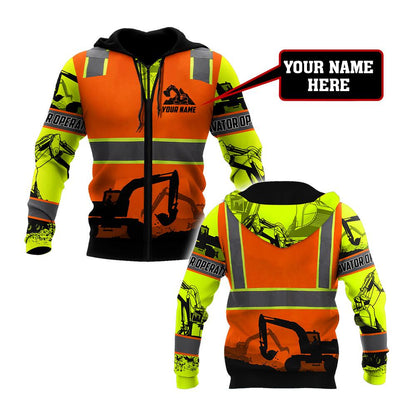 Premium Personalized 3D Printed Excavator Operator Shirts MEI