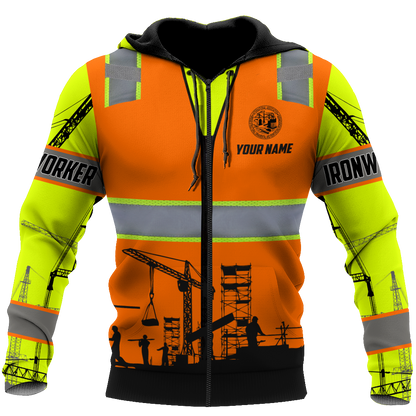 Premium Personalized Name Iron Worker 3D All Over Printed Unisex Shirt