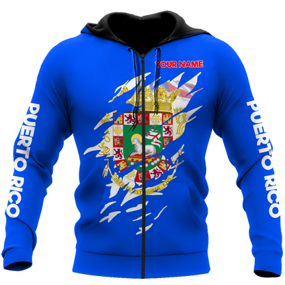 Customize Name Puerto Rico Hoodie For Men And Women MH19032102