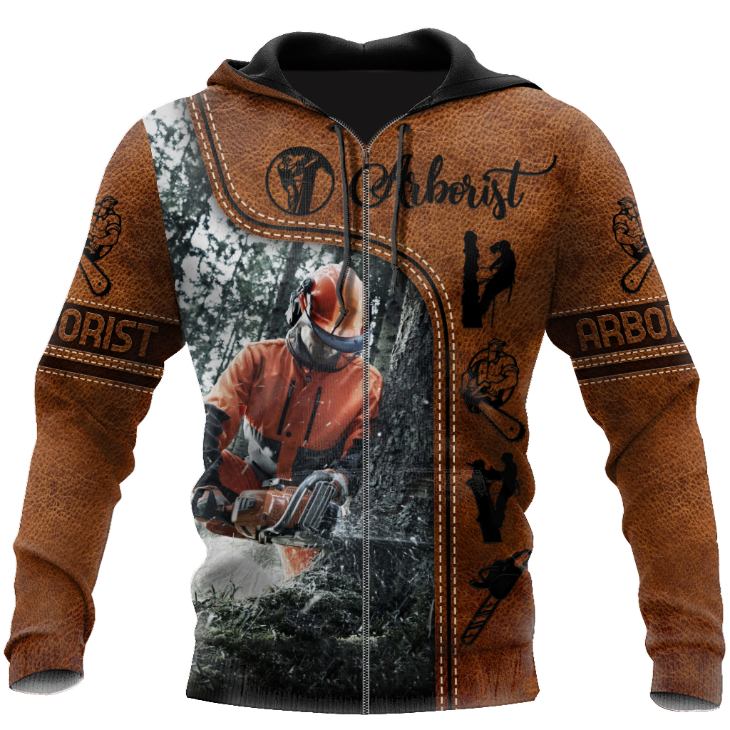 Premium 3D Printed Leather Pattern Arborist Shirts MEI