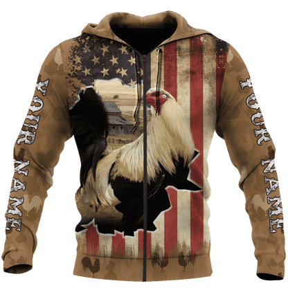 Personalized Rooster 3D Printed Unisex Shirts DA20052101