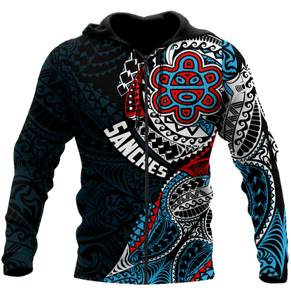 Customize Name Puerto Rico Tattoo Hoodie For Men And Women MH07022106